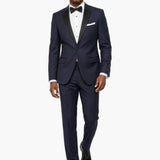 Premium Wool Navy Slim Fit Notch Lapel Tuxedo
