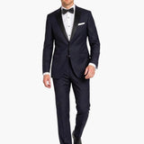 Premium Wool Navy Slim Fit Notch Lapel Tuxedo