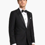 Premium Wool Black Slim Fit Peak Lapel Tuxedo
