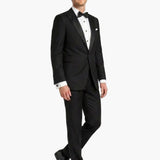 Premium Wool Black Slim Fit Peak Lapel Tuxedo