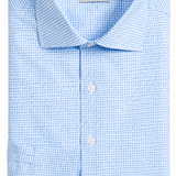 Blue Grid Check Dress Shirt