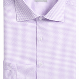 Purple Grid Check Dress Shirt